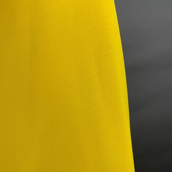 CALVIN KLEIN 205W39NYC Size 2 Yellow Silk Wool Layered Poncho Dress - Picture 5 of 9